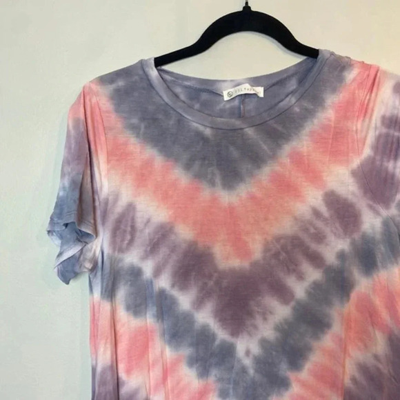 NWOT FSL Apparel Go To Girly Girl T-Shirt Dress Crewneck Tie Dye Purple Pink S - Picture 5 of 11